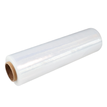 Película estirable de PE 500 mm Envoltura de plástico para paletas Película de embalaje Película estirable transparente 23 micrones